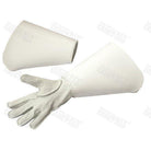 Royal Marine Pattern Gauntlets-Uniform Clothing & Accessories-Ammo & Company-White Gloss-Large - 9"-Cadet Kit Shop