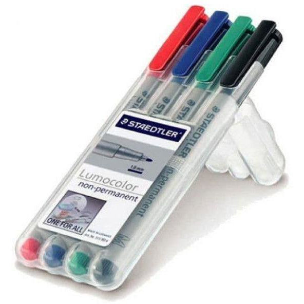 Staedtler Lumocolour,Non-Permanent 4 Pack-Fine Tip-Survival Kit-Official Cadet Kit Shop-Cadet Kit Shop