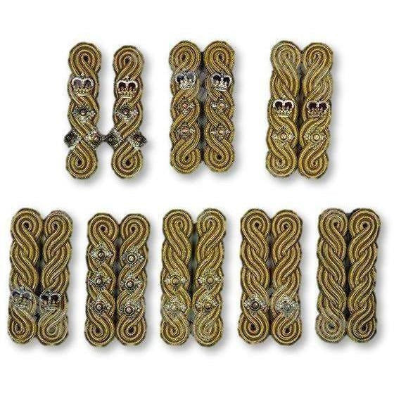 No 1 Dress (Ceremonial) Shoulder Cords-Metal Badges of Rank & Appointment-Ammo & Company-Major-Cadet Kit Shop