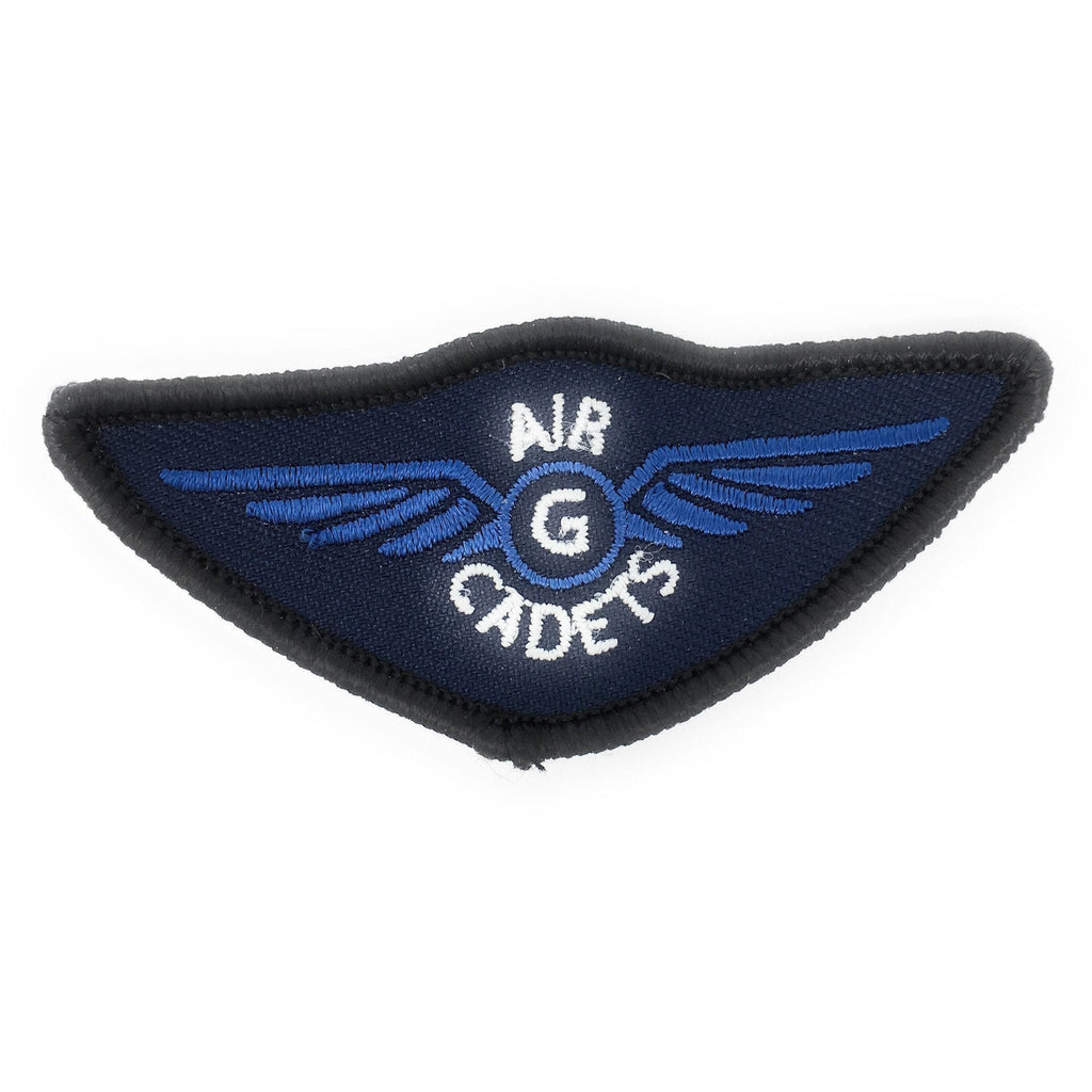 Air Cadet Blue ATP Gliding Wings Badge - Blue Wings - Merrow Border - Paper Backing | Official Cadet Kit Shop | Cadet Force Badges
