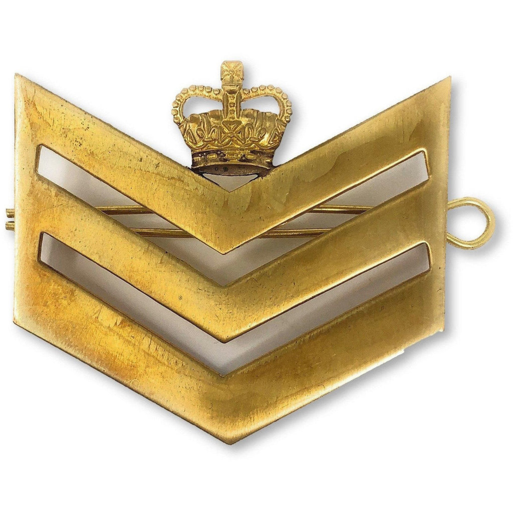 British Army Brass Chevron Staff Seargent | Ammo & Company | Metal Badges of Rank & Appointment