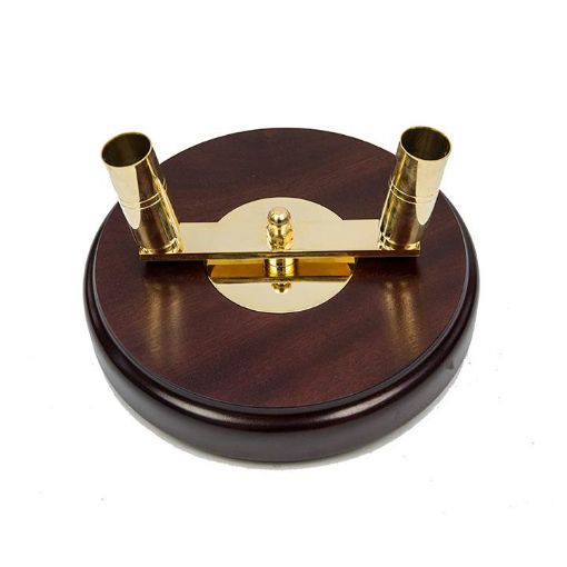 Picture of Banner Stand - Hardwood Base with Brass insert - 2 Pole configuration 