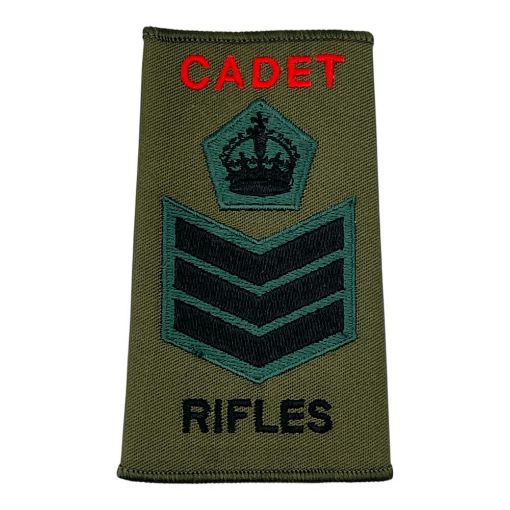 Picture of R/Slide - Rifles - Cadet - Olive - C/Sjt - Tudor Crown