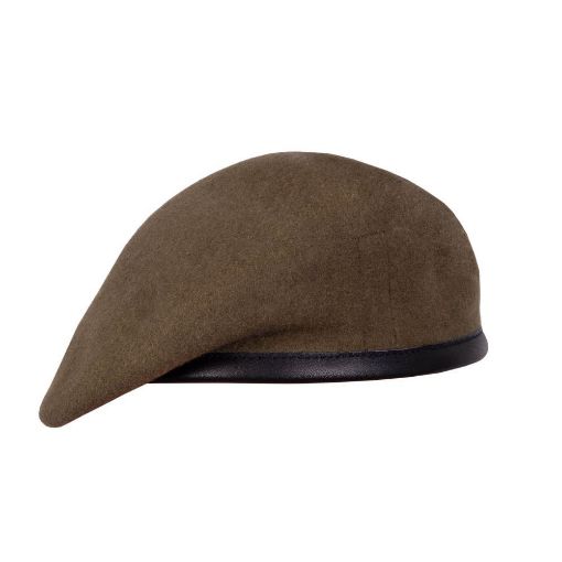 Picture of Khaki Silk Lined Small Crown Beret