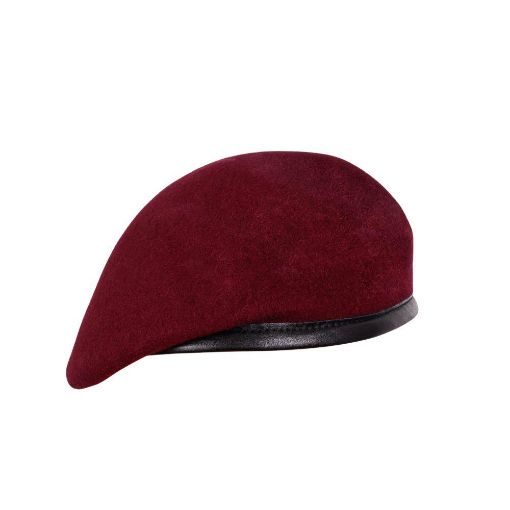 Picture of Maroon Silk Lined Small Crown Beret