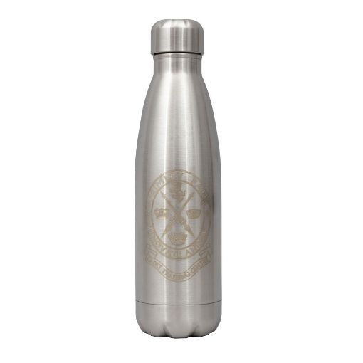 Picture of Silver Thermal Drinks Bottle with Engraved CTC Frimley Badge 