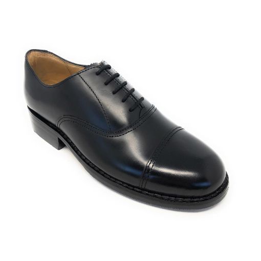 Picture of Oxford Shoe - Plain Black Leather - 4