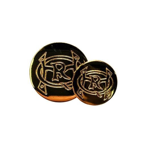 Picture of The Queen's Royal Hussars Officers Green Suit Buttons - Brass - Stamped - Large