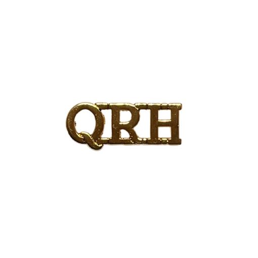 Picture of The Queen's Royal Hussars ORs Shoulder Titles - Gilt - Clutch and Pin - Pair