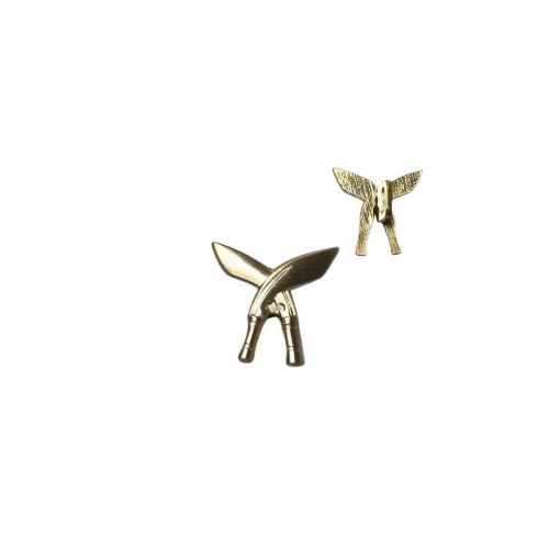 Picture of The King's Royal Hussars Khukris - Officer's Arm Badge - Brass - Pair