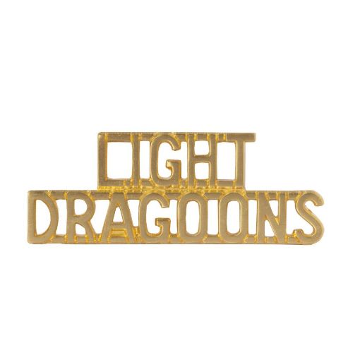 Picture of The Light Dragoons Gilt Shoulder Titles - Pairs