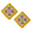 Picture of The Royal Lancers Yellow Star - Brown/Cream - Pairs