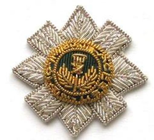 Picture of Scots Guards Beret Star - Silver/Gold - Wire Embroidered