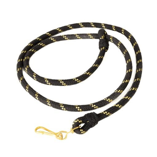 Picture of Royal Anglian 3rd Bn - 2 Loops & Clip - O/Rs Black/Gold Lanyard