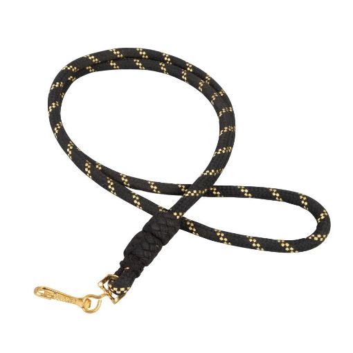Picture of Royal Anglian 3rd Bn - 2 Turks Heads & Clip - Officers Black/Gold Lanyard