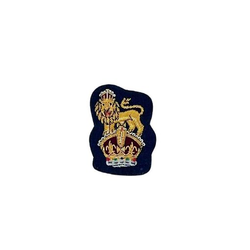 Picture of Staff Officer Forage Cap Badge Navy Ground - Tudor Crown