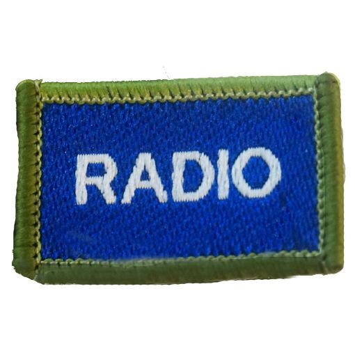 Picture of ACF/CCF Radio User Badge - White on Blue -  Green Overlock