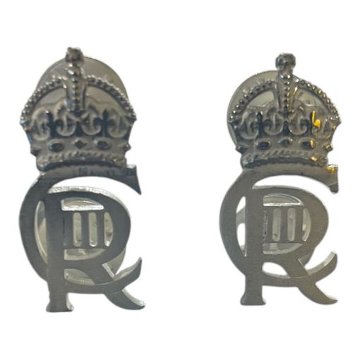 Picture of CIIIR - Large Silver Royal Cypher & Crown - H3., W1. - Spike & Clutch