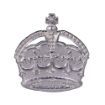 Picture of Metal Crown WO2 (CSM) - Chrome with Back Plate - Shank Fitting - Tudor Crown