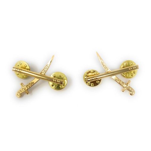 Picture of Generals' Crossed Sword & Baton - Gold Plate - Pair