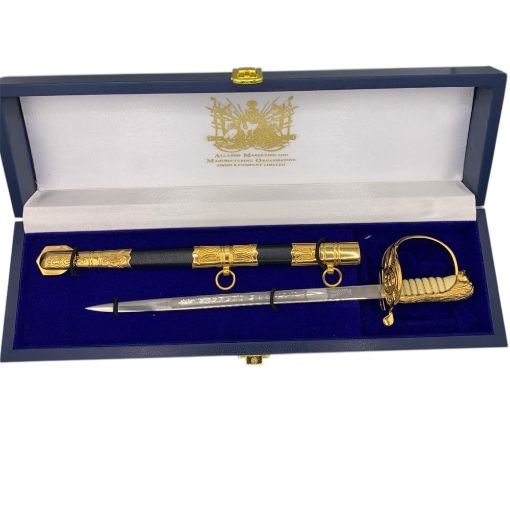 Picture of Royal Navy Sword & Scabbard - Miniature - Tudor Crown