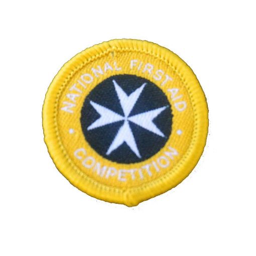 Picture of First Aid National Competition Winner Badge - Yellow - 30mm - Pack of 10