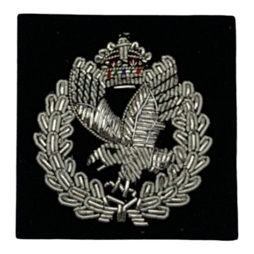 Picture of The Army Air Corps Beret Badge - Officer's B/W - Navy - Tudor Crown
