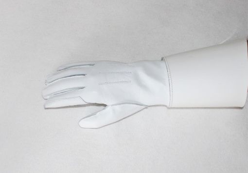 Picture of Leather Gauntlets size small with Plastic Cuffs