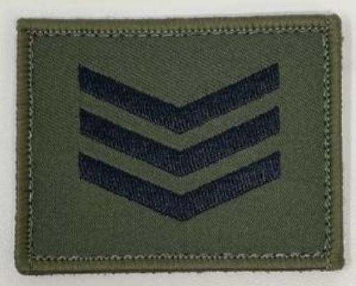 Picture of Rank Patch - Olive - Sergeant - Velcro